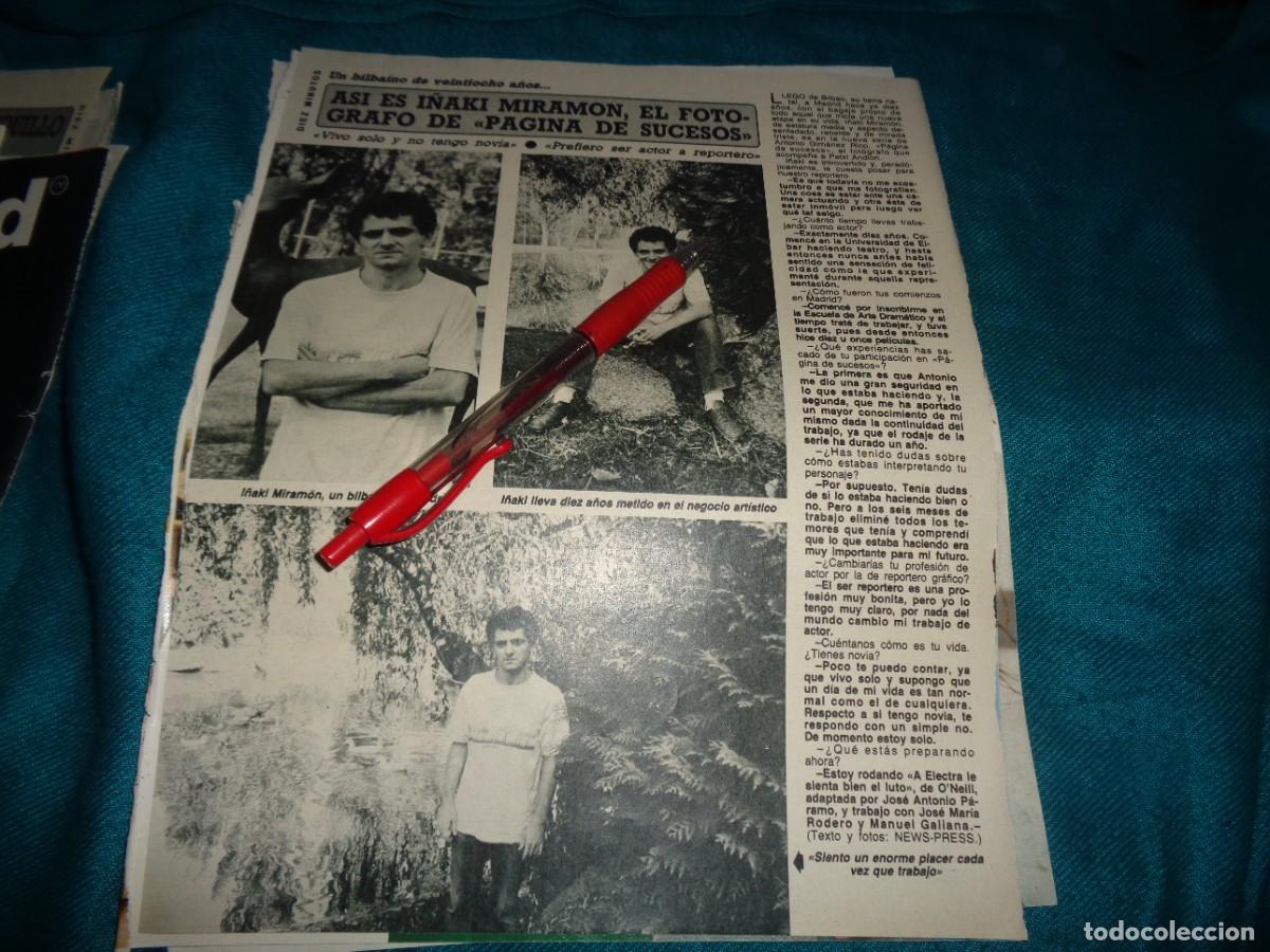 Coleccionismo de Revista Diez Minutos: RECORTE : I&Ntilde;AKI MIRAMON, FOTOGRAFO EN &rdquo;PAGINA DE SUCESOS&rdquo; .DIEZ MINUTOS, NOVBR 1985