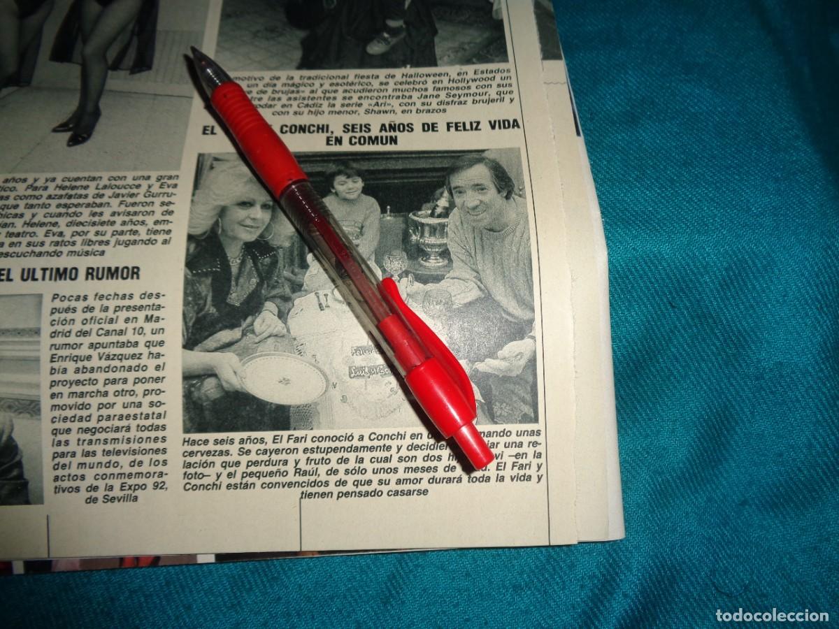 Coleccionismo de Revista Diez Minutos: RECORTE : EL FARY Y CONCHI, 6 A&Ntilde;OS DE VIDA EN COMUN. DIEZ MINUTOS, FEBR 1988