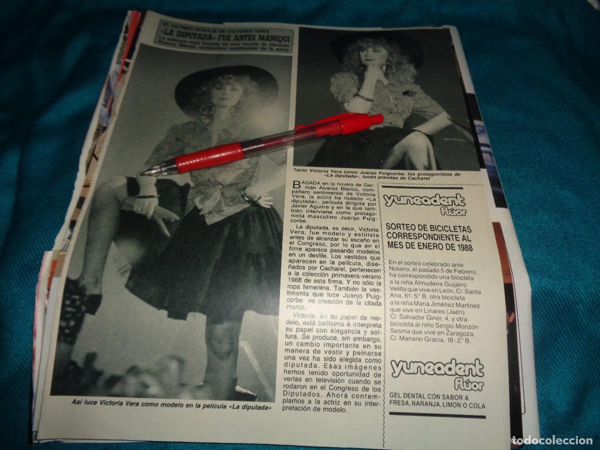 Coleccionismo de Revista Diez Minutos: RECORTE : VICTORIA VERA, DIPUTADA EN PROXIMA PELICULA. DIEZ MINUTOS, FEBR 1988