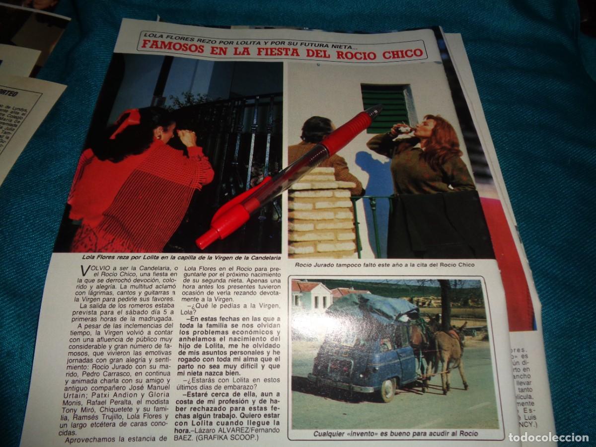 Collection Magazine Diez Minutos: RECORTE : ROCIO JURADO Y LOLA FLORES EN EL ROCIO CHICO. DIEZ MINUTOS, FEBR 1988