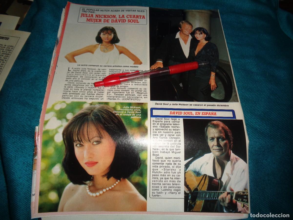 Collection Magazine Diez Minutos: RECORTE : DAVID SOUL, CON SU NOVIA JULIA NICKSON. DIEZ MINUTOS, FEBR 1988