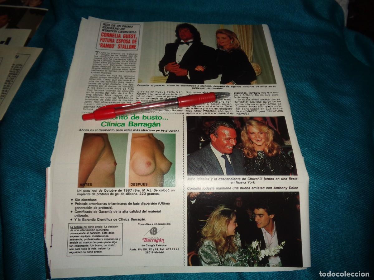 Collectionnisme de Magazine Diez Minutos: RECORTE : SYLVESTER STALLONE CON SU FUTURA ESPOSA. DIEZ MINUTOS, FEBR 1988