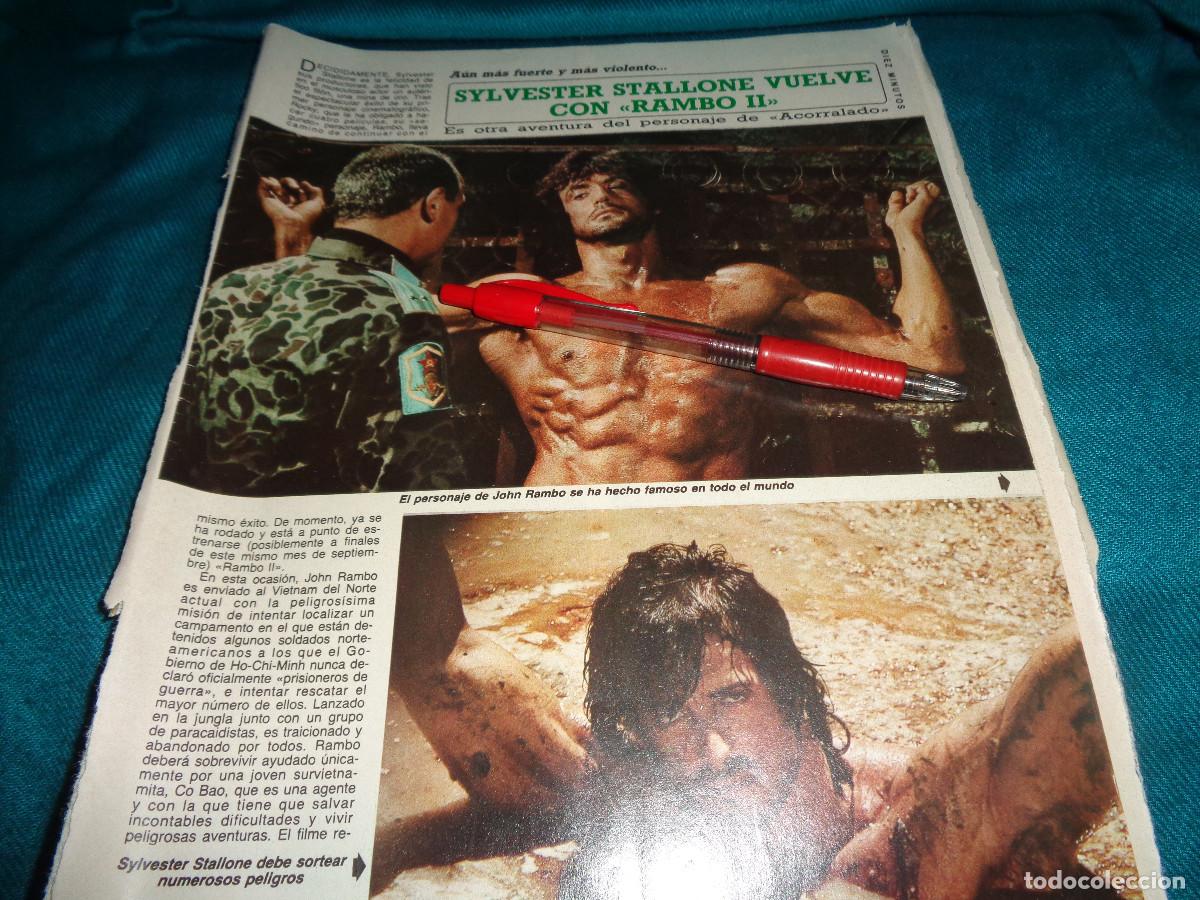 Collection Magazine Diez Minutos: RECORTE : SYLVESTER STALLONE VUELVE CON RAMBO II. DIEZ MINUTOS, SEPTM 1985