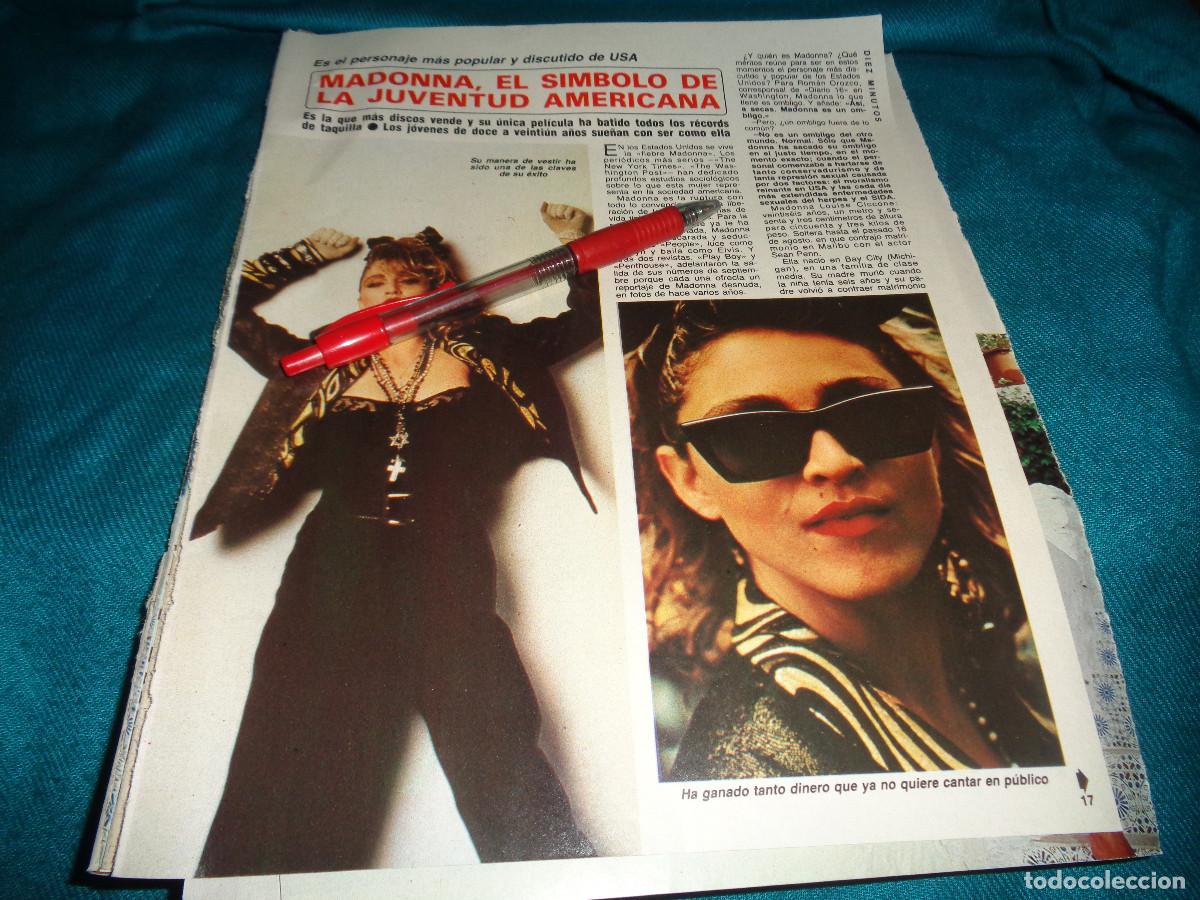 Collection Magazine Diez Minutos: RECORTE : MADONNA, EL SIMBOLO DE JUVENTUD AMERICANA. DIEZ MINUTOS, SEPTM 1985