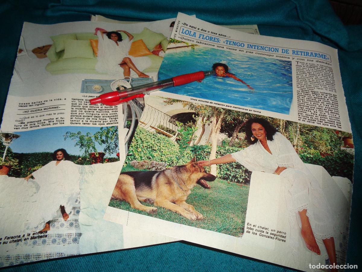 Collection Magazine Diez Minutos: RECORTE : LOLA FLORES QUIERE RETIRARSE. DIEZ MINUTOS, SEPTM 1985