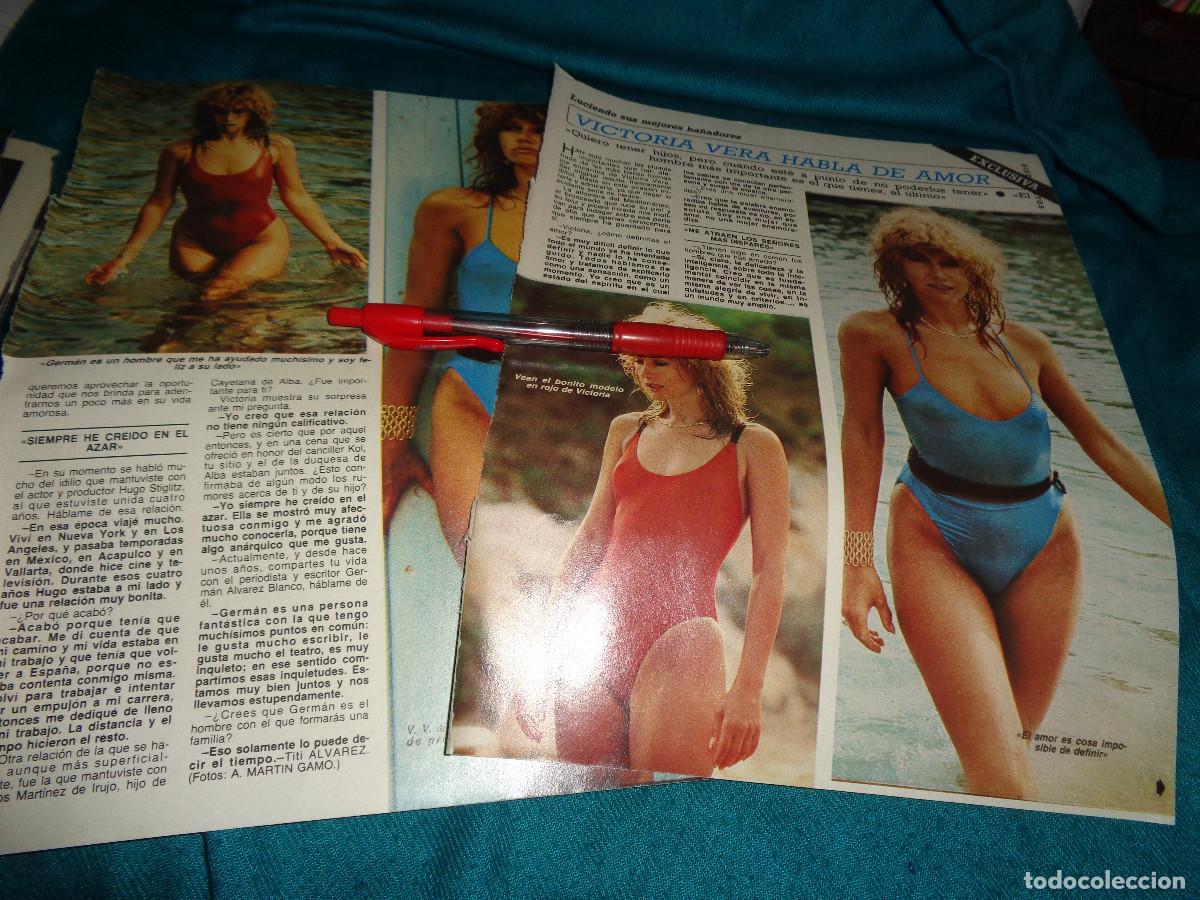 Coleccionismo de Revista Diez Minutos: RECORTE : VICTORIA VERA, HABLA DE AMOR. DIEZ MINUTOS, SEPTM 1985