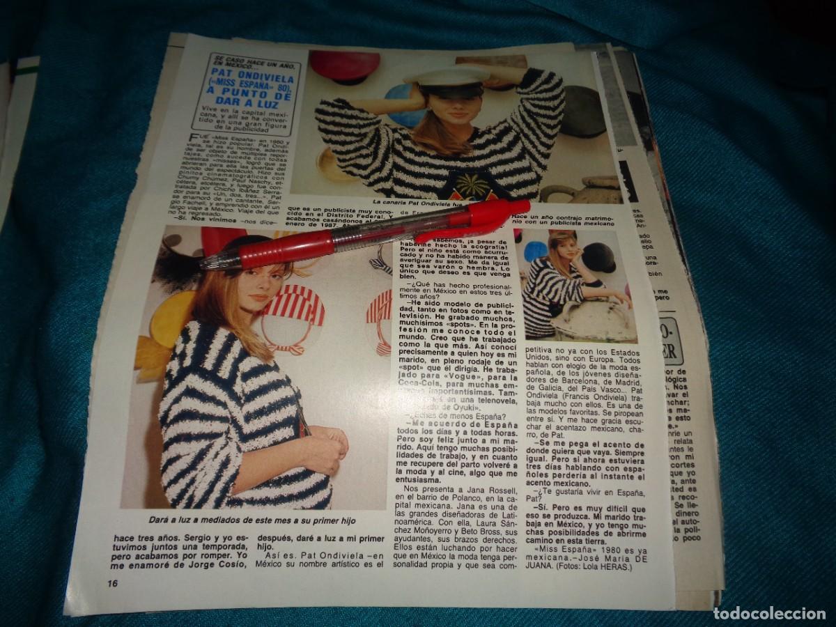 Coleccionismo de Revista Diez Minutos: RECORTE : PAT ONDIVIELA, MISS ESPA&Ntilde;A 1980, A PUNTO DE DAR A LUZ. DIEZ MINUTOS, ENERO 1988