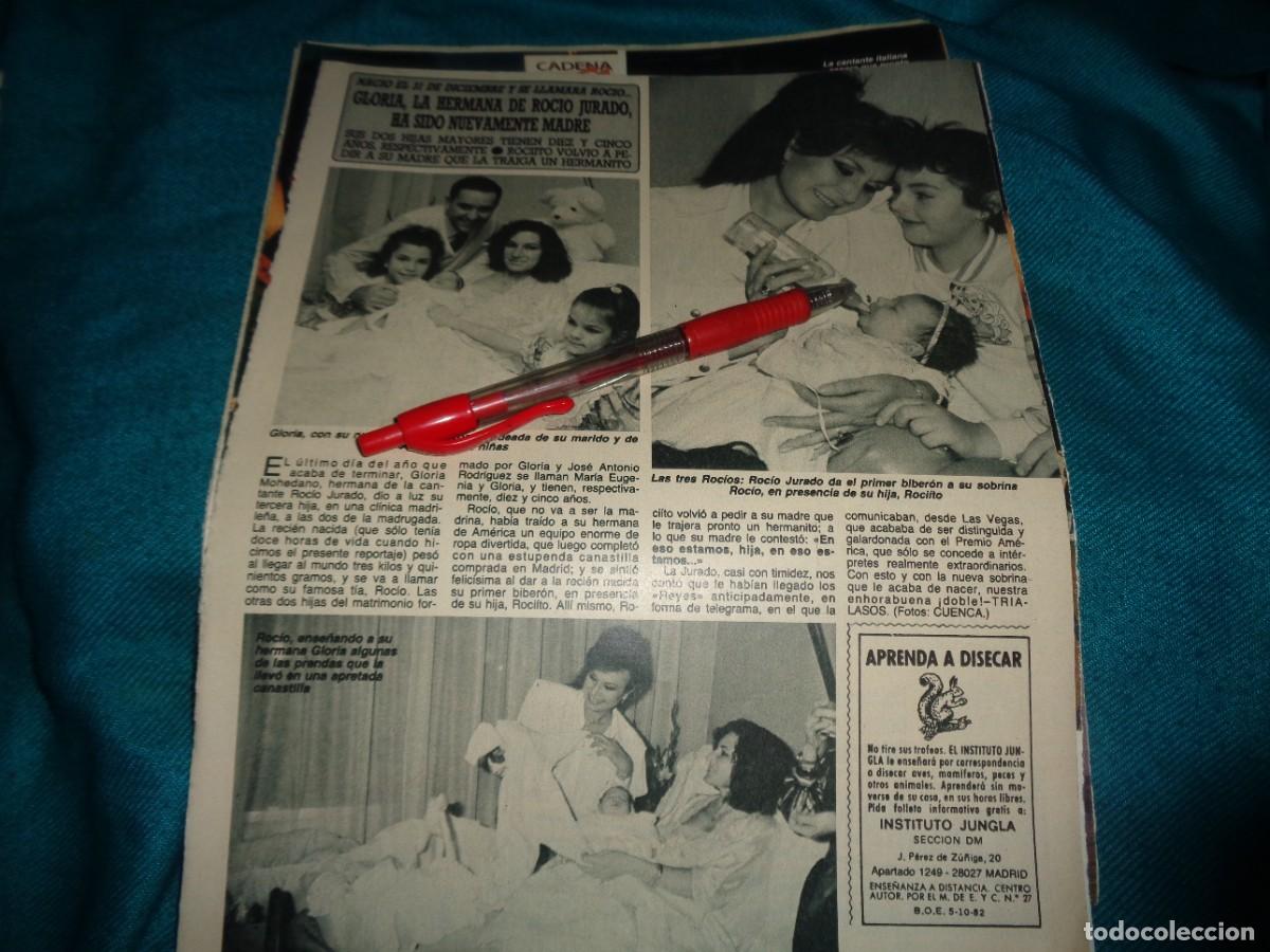 Coleccionismo de Revista Diez Minutos: RECORTE : ROCIO JURADO CON SU HERMANA E HIJO RECIEN NACIDO. DIEZ MINUTOS, ENERO 1988