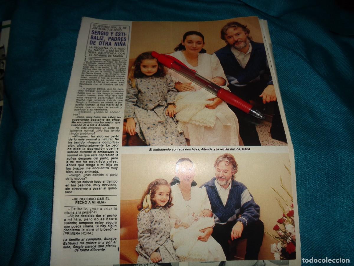 Coleccionismo de Revista Diez Minutos: RECORTE : SERGIO Y ESTIBALIZ, PADRES DE OTRA NI&Ntilde;A. DIEZ MINUTOS, ENERO 1988