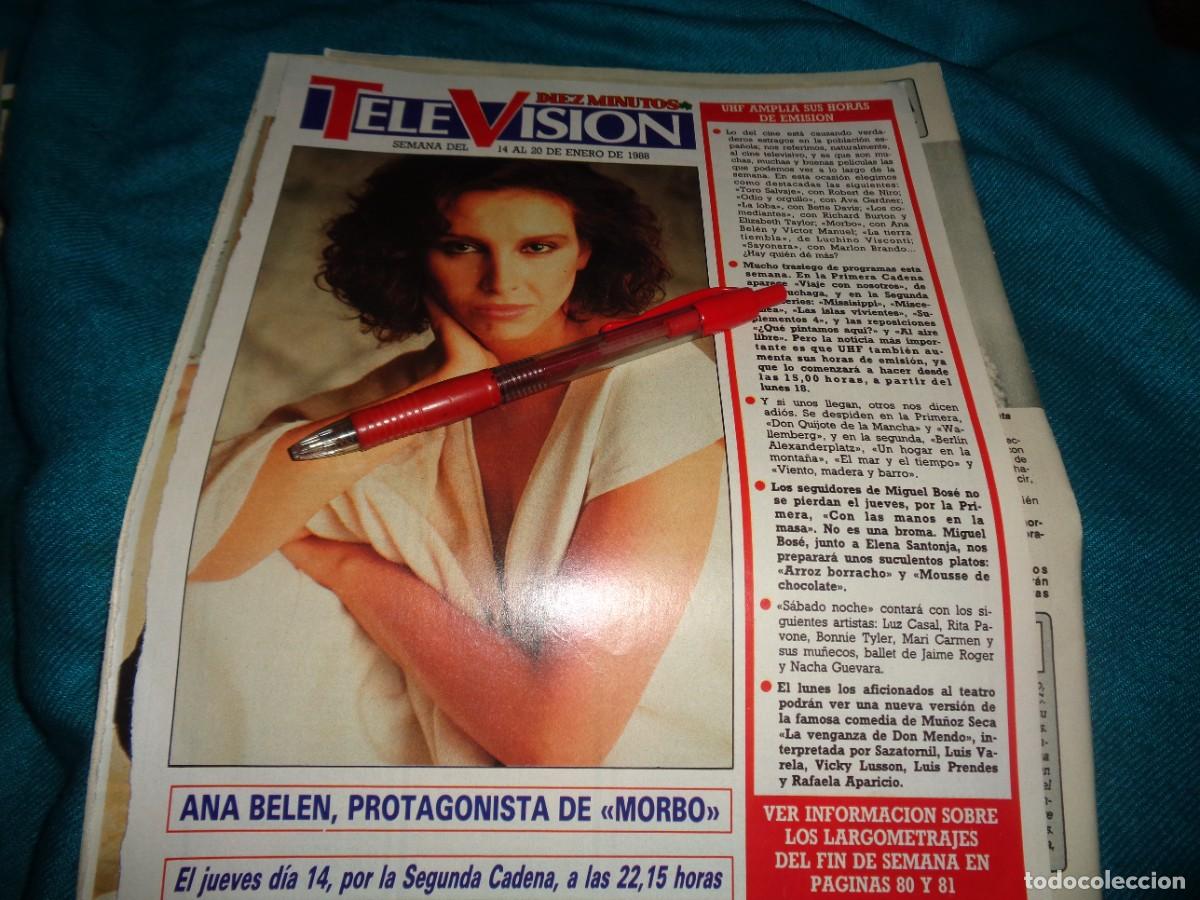 Coleccionismo de Revista Diez Minutos: RECORTE : ANA BELEN. DIEZ MINUTOS, ENERO 1988