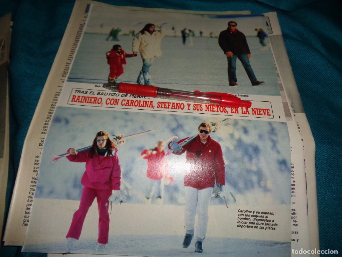 Coleccionismo de Revista Diez Minutos: RECORTE : CAROLINA DE MONACO, CON SUS HIJOS EN LA NIEVE. DIEZ MINUTOS, ENERO 1988