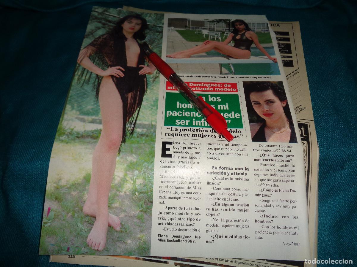 Collection Magazine Diez Minutos: RECORTE : ELENA DOMINGUEZ, MISS EUSKADI 1987. DIEZ MINUTOS, JUNIO 1991