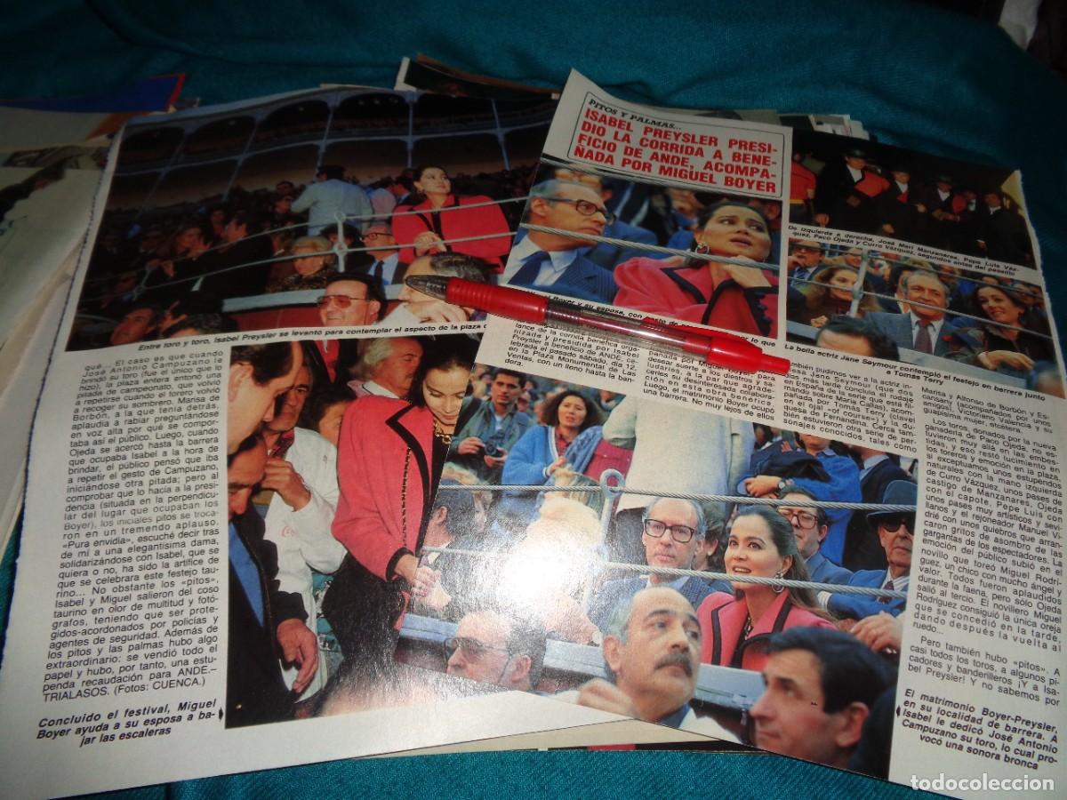 Colecionismo da Revista Diez Minutos: RECORTE : ISABEL PRESLEY, PRESIDE CORRIDA BENEFICA. DIEZ MINUTOS, MARZO 1988
