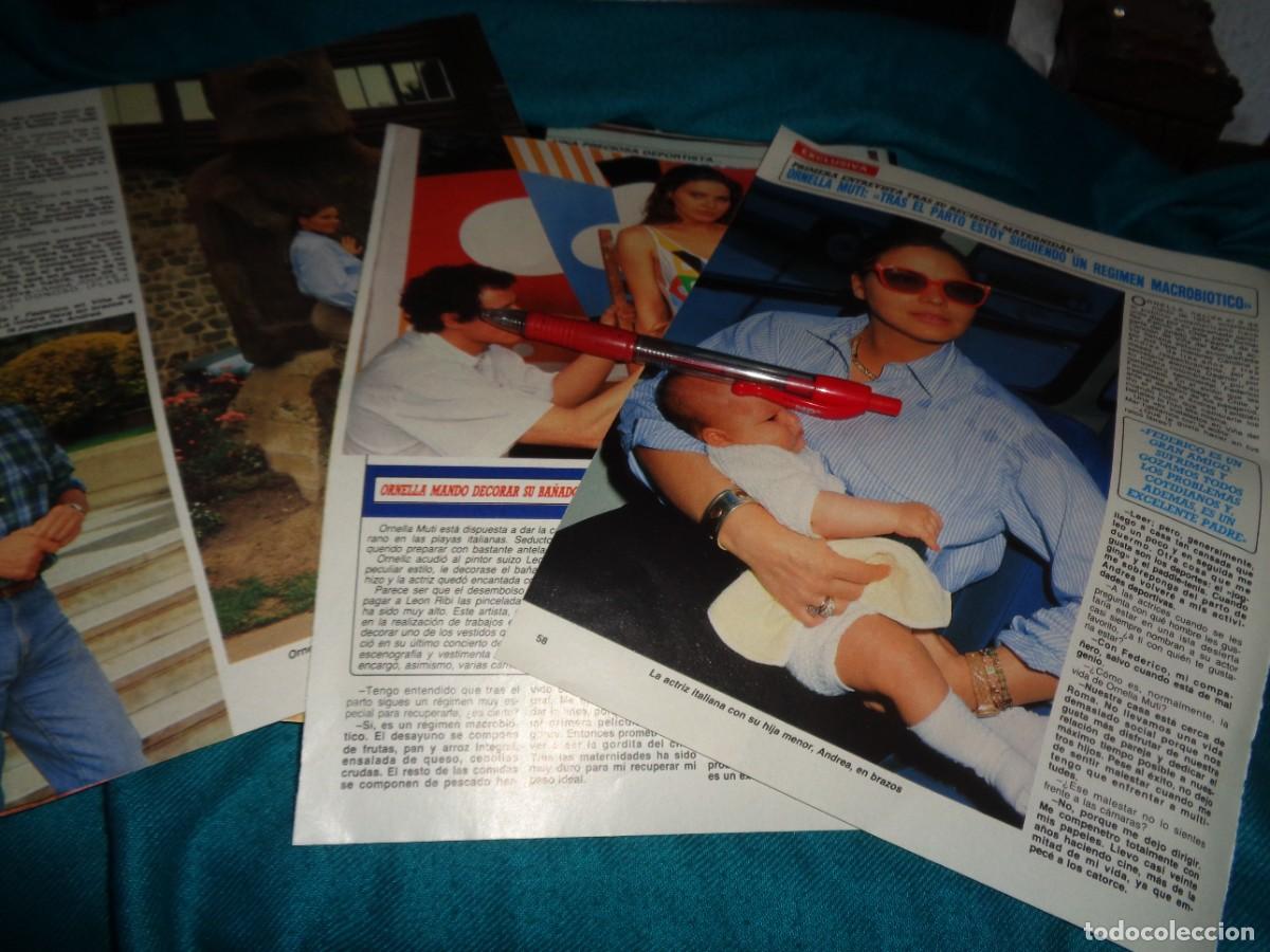 Colecionismo da Revista Diez Minutos: RECORTE : ORNELLA MUTI, RECIENTE MATERNIDAD. DIEZ MINUTOS, MARZO 1988