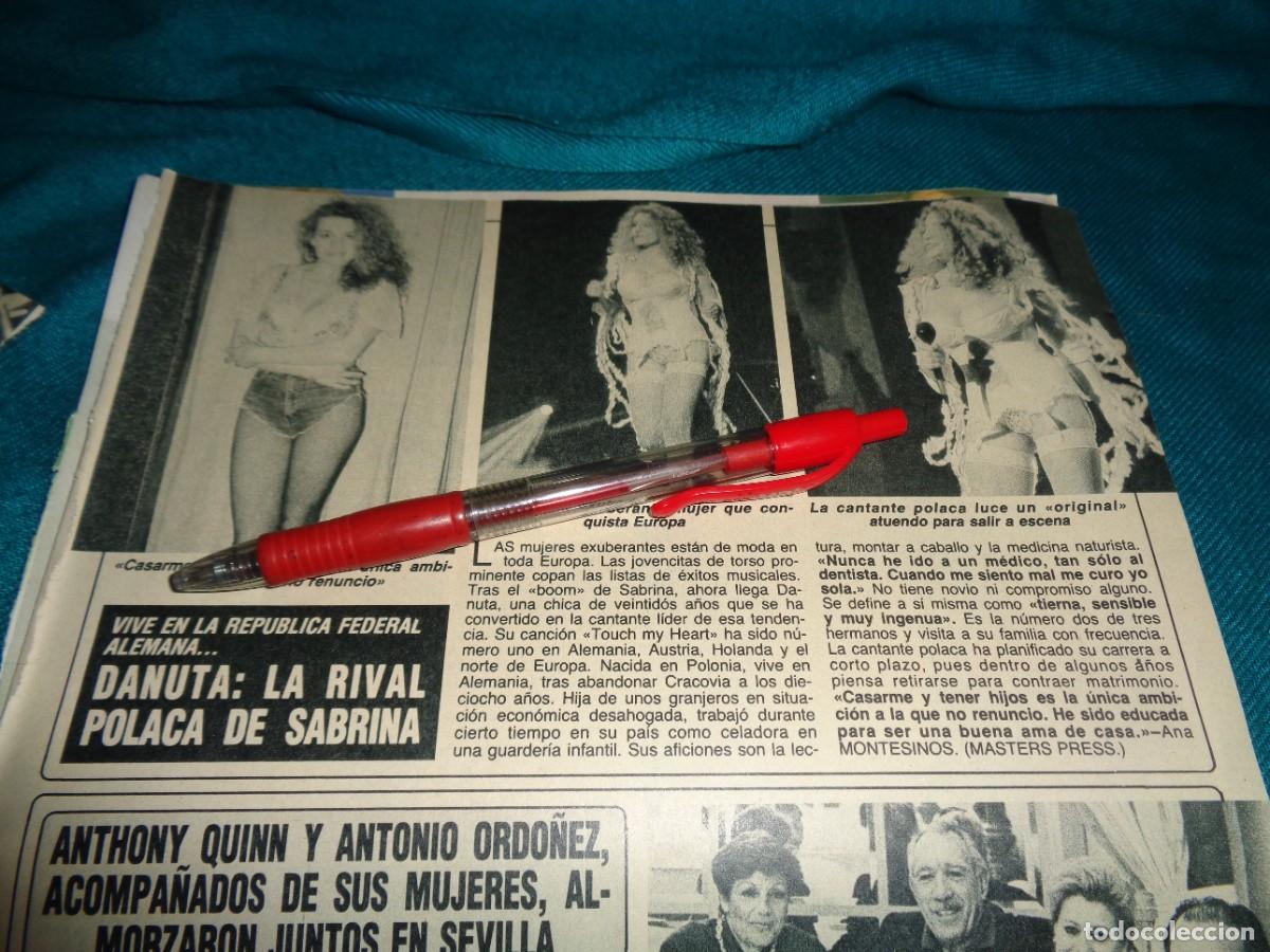 Coleccionismo de Revista Diez Minutos: RECORTE : DANUTA, LA RIVAL POLACA DE SABRINA. DIEZ MINUTOS, MARZO 1988