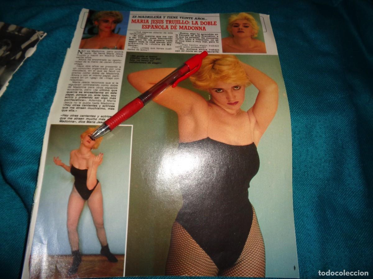 Coleccionismo de Revista Diez Minutos: RECORTE : MARIA JESUS TRUJILLO, LA DOBLE ESPA&Ntilde;OLA DE MADONNA. DIEZ MINUTOS, MARZO 1988