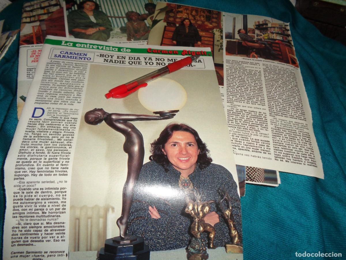 Colecionismo da Revista Diez Minutos: RECORTE : ENTREVISTA A LA PERIODISTA CARMEN SARMIENTO. DIEZ MINUTOS, MARZO 1988
