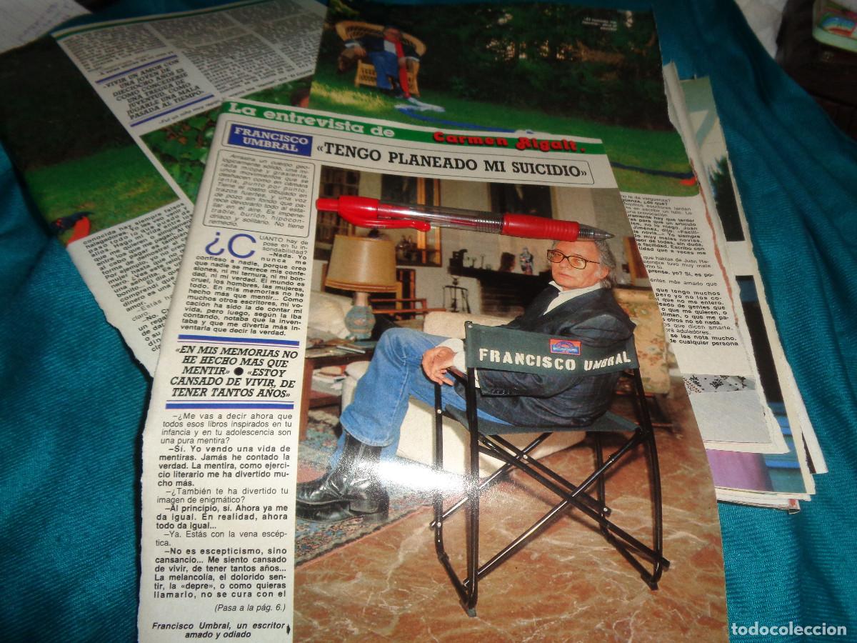 Colecionismo da Revista Diez Minutos: RECORTE : ENTREVISTA CON FRANCISCO UMBRAL DIEZ MINUTOS, JULIO 1988