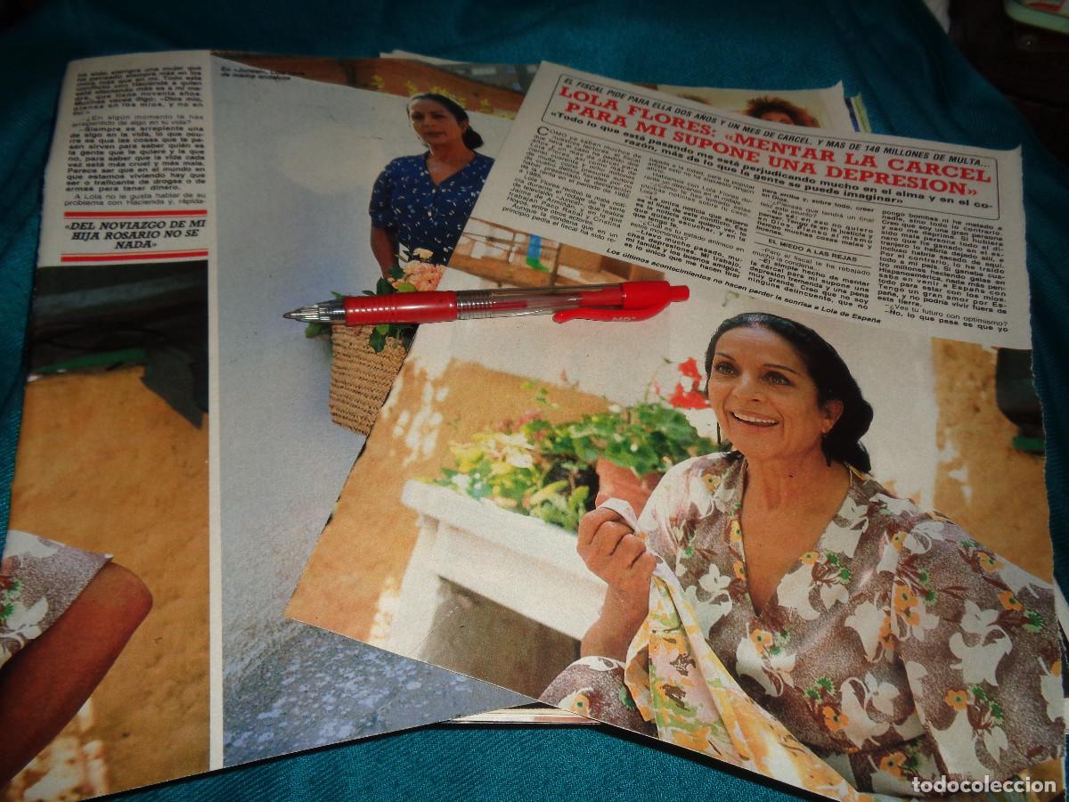Coleccionismo de Revista Diez Minutos: RECORTE : LOLA FLORES SE DEPRIME. DIEZ MINUTOS, JULIO 1988