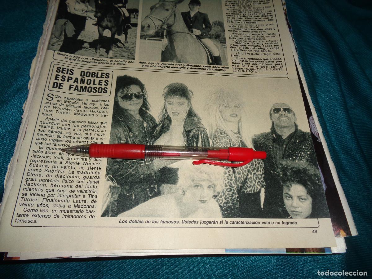 Coleccionismo de Revista Diez Minutos: RECORTE : 6 DOBLES ESPA&Ntilde;OLES DE FAMOSOS : SABRINA, MICHAEL JACKSON..... DIEZ MINUTOS, JULIO 1988
