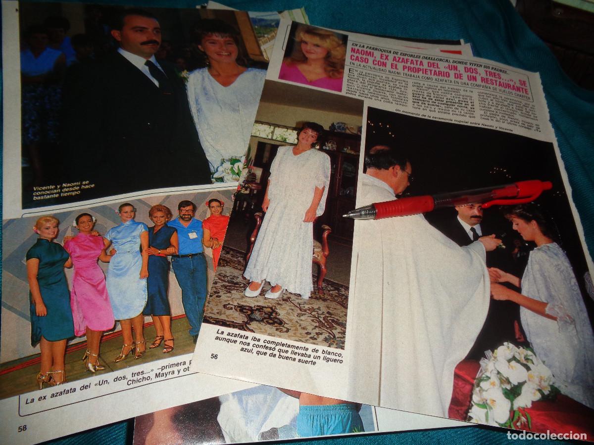 Coleccionismo de Revista Diez Minutos: RECORTE : BODA DE NAOMI, LA EX AZAFATA DEL UN, DOS, TRES. DIEZ MINUTOS, JULIO 1988