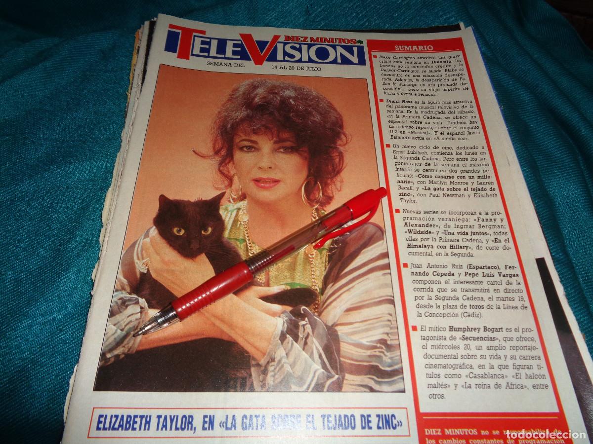 Coleccionismo de Revista Diez Minutos: RECORTE : ELIZABETH TAYLOR .DIEZ MINUTOS, JULIO 1988
