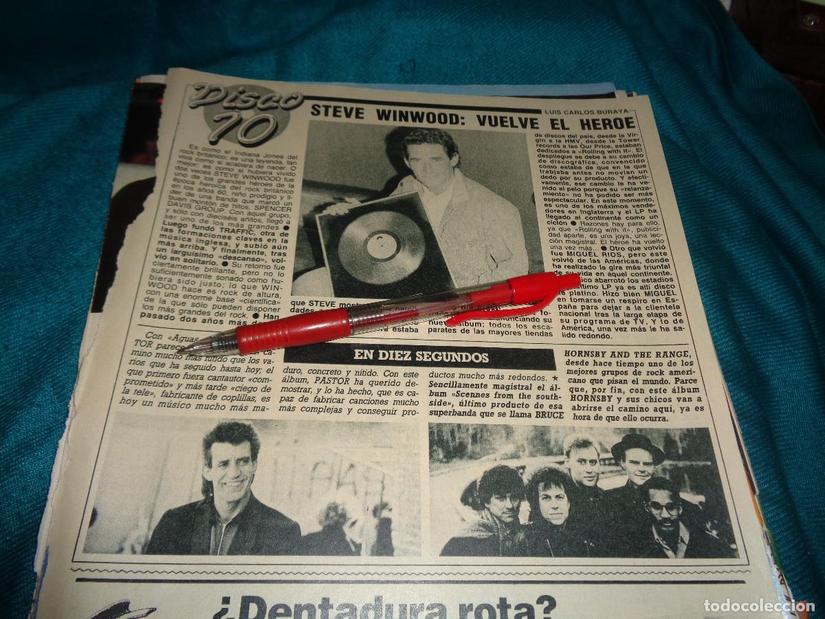 Coleccionismo de Revista Diez Minutos: RECORTE : DISCO 10 : MIGUEL RIOS, LUIS PASTOR .DIEZ MINUTOS, JULIO 1988