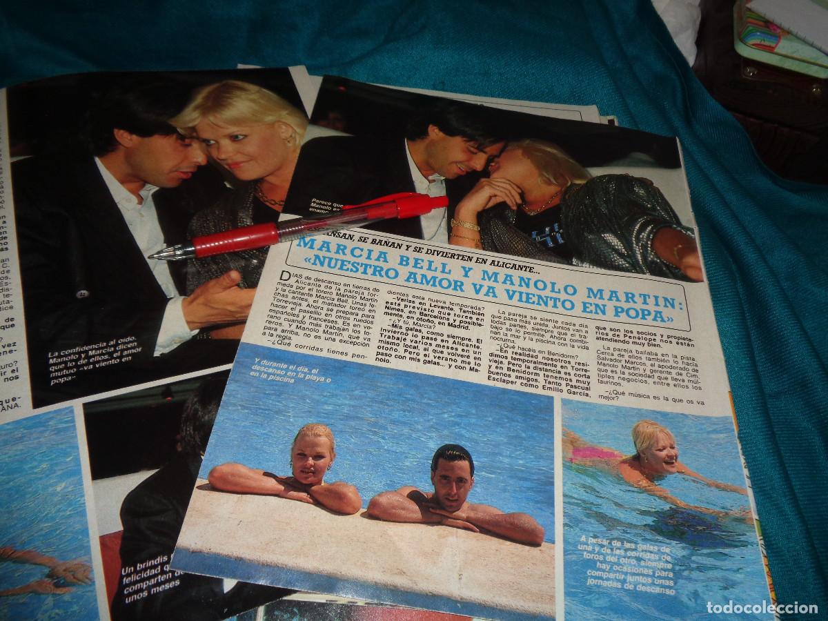 Coleccionismo de Revista Diez Minutos: RECORTE : MARCIA BELL Y MANOLO MARTIN .DIEZ MINUTOS, JULIO 1988