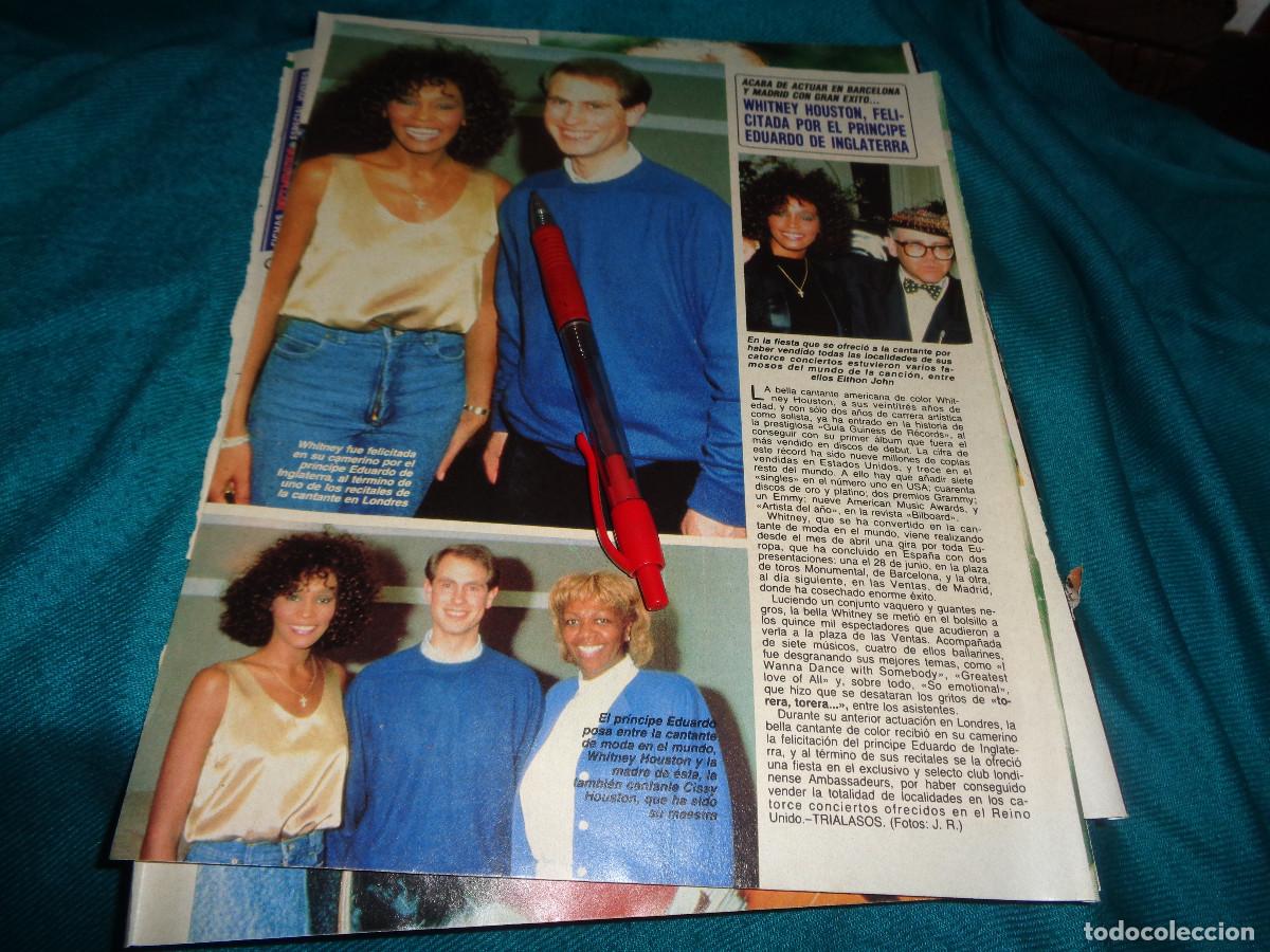 Coleccionismo de Revista Diez Minutos: RECORTE : WHITNEY HOUSTON Y EL PRINCIPE EDUARDO .DIEZ MINUTOS, JULIO 1988