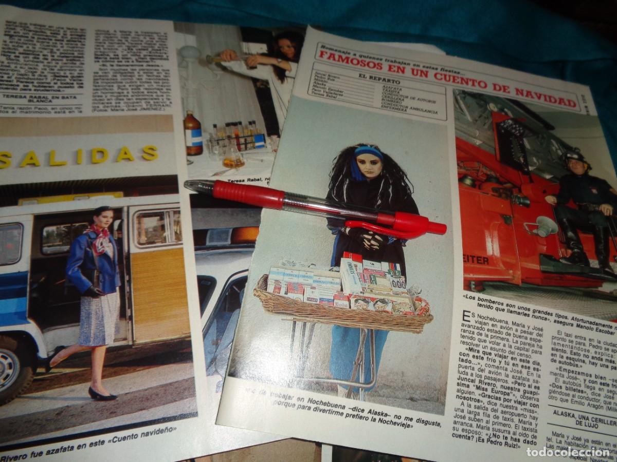 Coleccionismo de Revista Diez Minutos: RECORTE : FAMOSOS EN UN CUENTO DE NAVIDAD : ALASKA, JUNCAL RIVERO... DIEZ MINUTOS, DCBR 1985