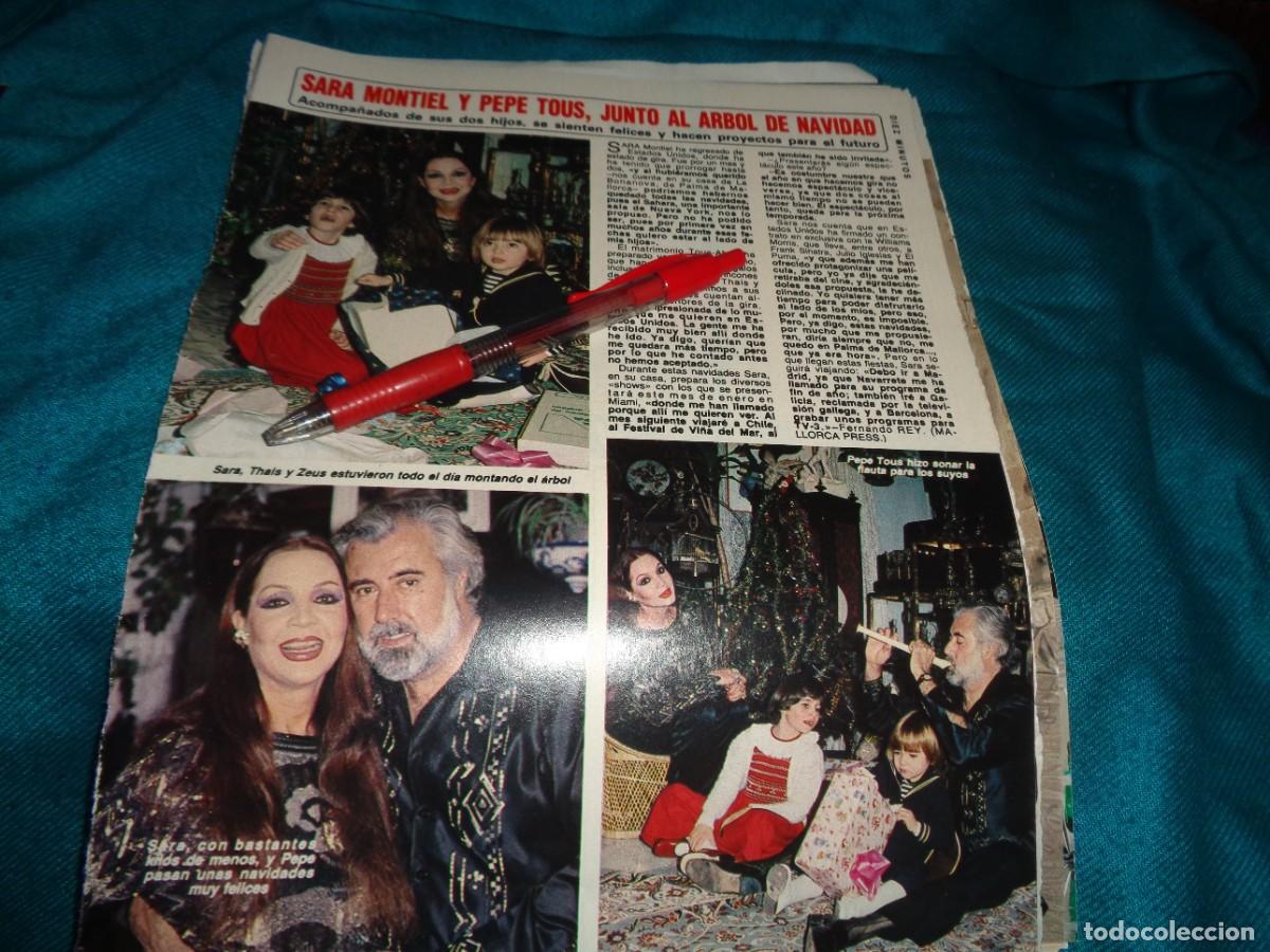 Coleccionismo de Revista Diez Minutos: RECORTE : SARA MONTIEL Y SU FAMILIA JUNTO AL ARBOL DE NAVIDAD. DIEZ MINUTOS, DCBR 1985