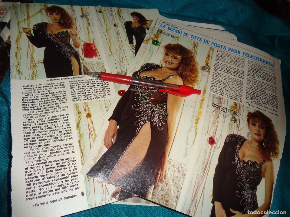Coleccionismo de Revista Diez Minutos: RECORTE : FEDRA LORENTE, LA BOMBI, SE VISTE DE FIESTA. DIEZ MINUTOS, DCBR 1985