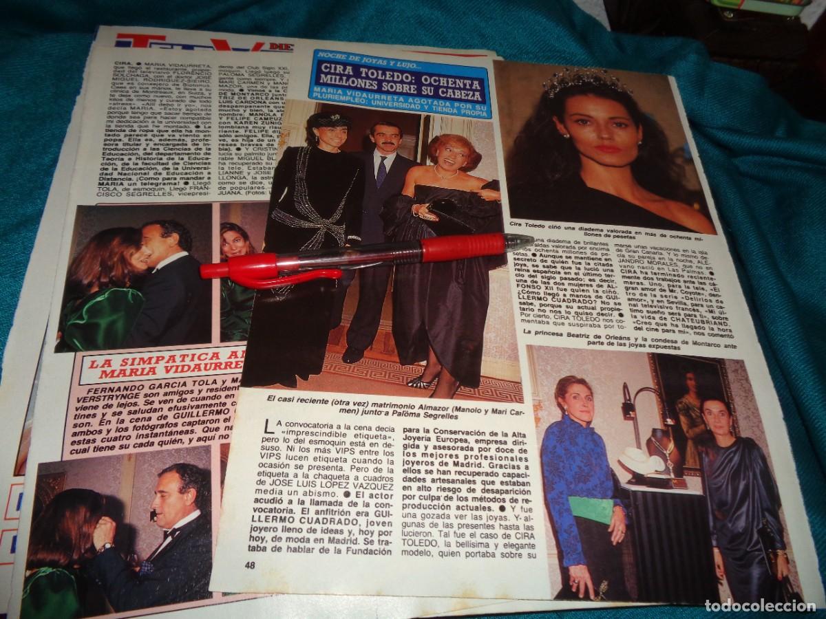 Coleccionismo de Revista Diez Minutos: RECORTE : CIRA TOLEDO, LUCE DIADEMA DE JOYAS POR VALOR DE 80 MILLONES. DIEZ MINUTOS, NOVBR 1988