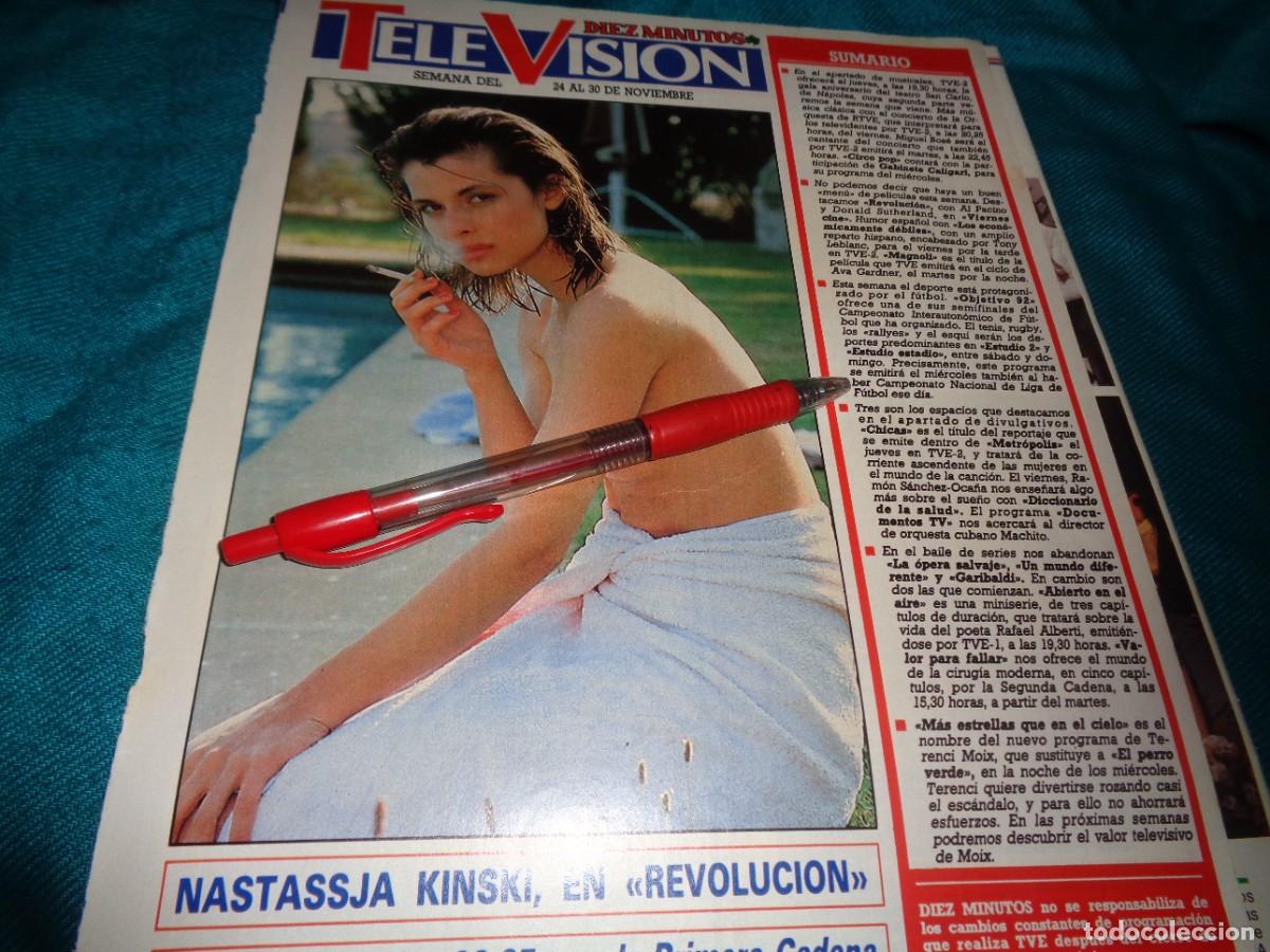 Coleccionismo de Revista Diez Minutos: RECORTE : NASTASSJA KINSKI. DIEZ MINUTOS, NOVBR 1988