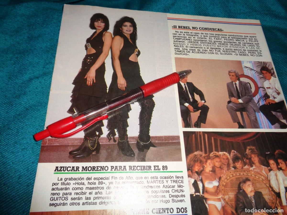 Coleccionismo de Revista Diez Minutos: RECORTE : EL DUO AZUCAR MORENO. DIEZ MINUTOS, NOVBR 1988