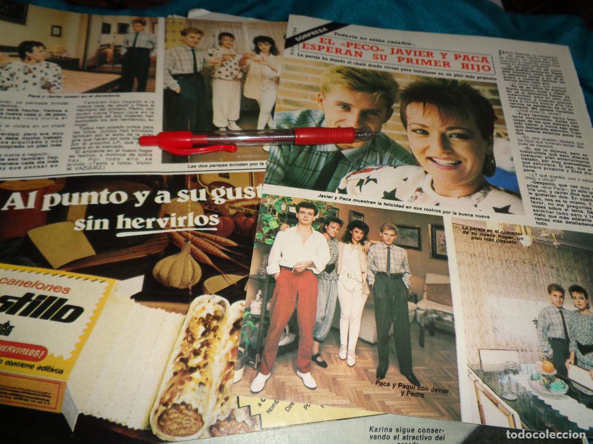 Coleccionismo de Revista Diez Minutos: RECORTE : JAVIER, DE LOS PECOS Y PACA, ESPERAN UN HIJO. DIEZ MINUTOS, OCTB 1985