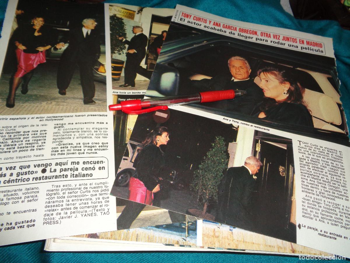Coleccionismo de Revista Diez Minutos: RECORTE : ANA OBREGON CON TONY CURTIS. DIEZ MINUTOS, OCTB 1985