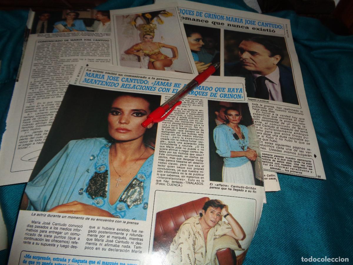 Coleccionismo de Revista Diez Minutos: RECORTE : MARIA JOSE CANTUDO, COMUNICADO SOBRE EL MARQUES DE GRI&Ntilde;ON. DIEZ MINUTOS, OCTB 1985