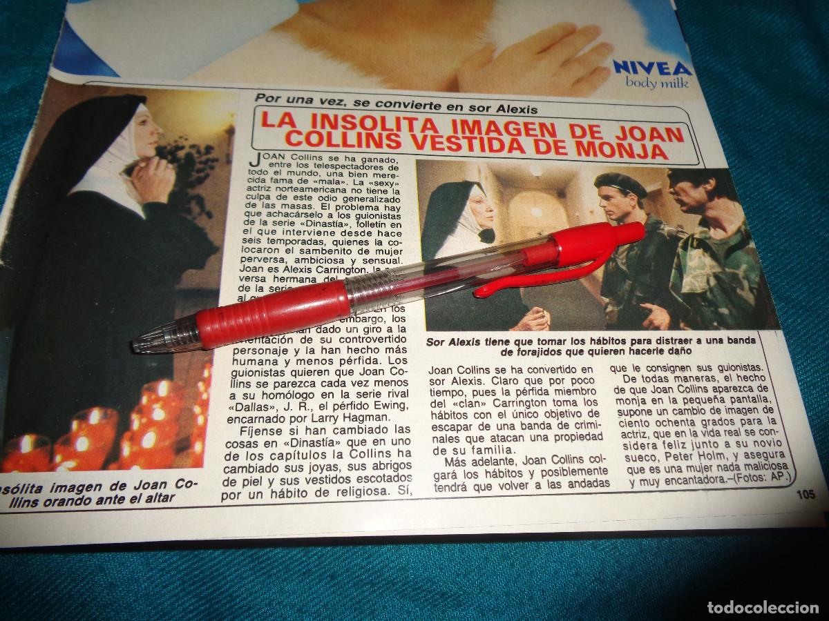 Coleccionismo de Revista Diez Minutos: RECORTE : INSOLITA FOTO DE JOAN COLLINS. DIEZ MINUTOS, OCTB 1985