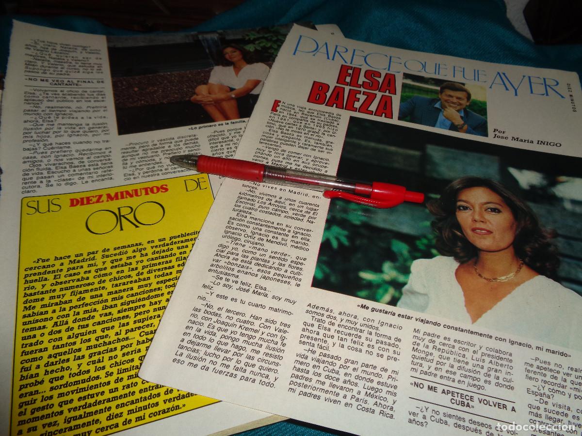Coleccionismo de Revista Diez Minutos: RECORTE : I&Ntilde;IGO ENTREVISTA A ELSA BAEZA. DIEZ MINUTOS, OCTB 1985