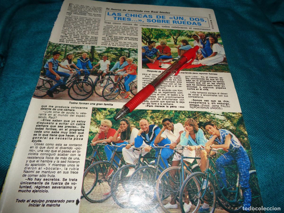 Coleccionismo de Revista Diez Minutos: RECORTE : LAS CHICAS DEL UN, DOS, TRES... SOBRE RUEDAS. DIEZ MINUTOS, OCTB 1985