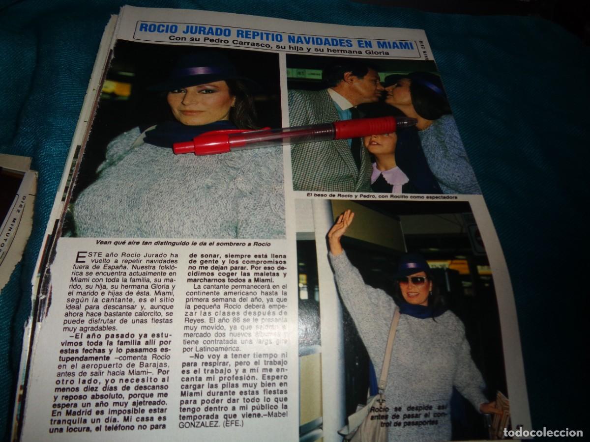 Coleccionismo de Revista Diez Minutos: RECORTE : ROCIO JURADO REPITE NAVIDADES EN MIAMI. DIEZ MINUTOS, DCBRE 1985
