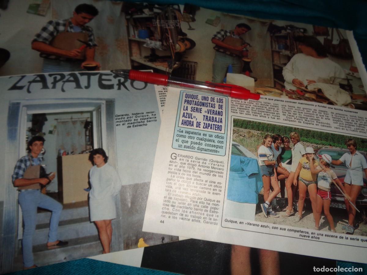 Coleccionismo de Revista Diez Minutos: RECORTE : QUIQUE, DE VERANO AZUL, ES AHORA ZAPATERO . DIEZ MINUTOS, OCTBRE 1988