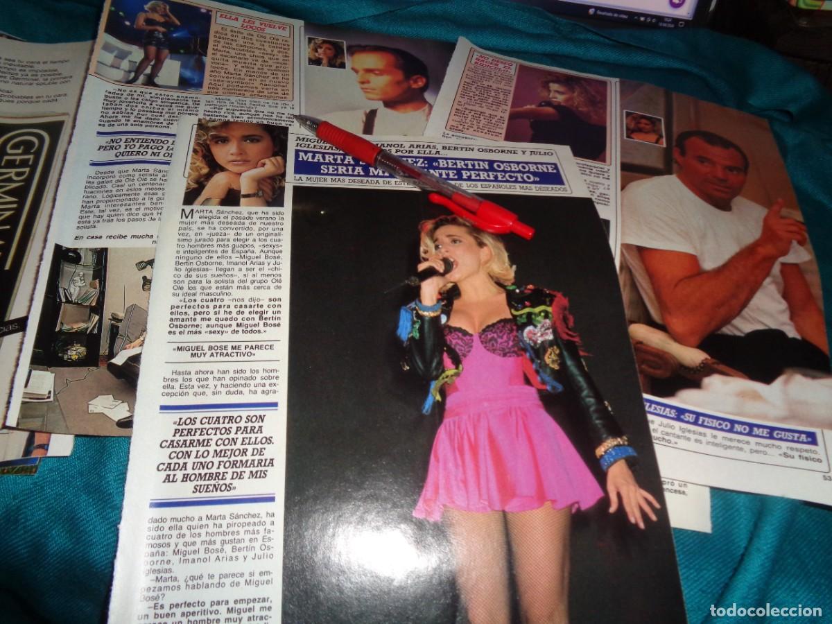 Coleccionismo de Revista Diez Minutos: RECORTE : MARTA SANCHEZ HABLA DE MIGUEL BOSE, BERTIN OSBORNE.... . DIEZ MINUTOS, OCTBRE 1988