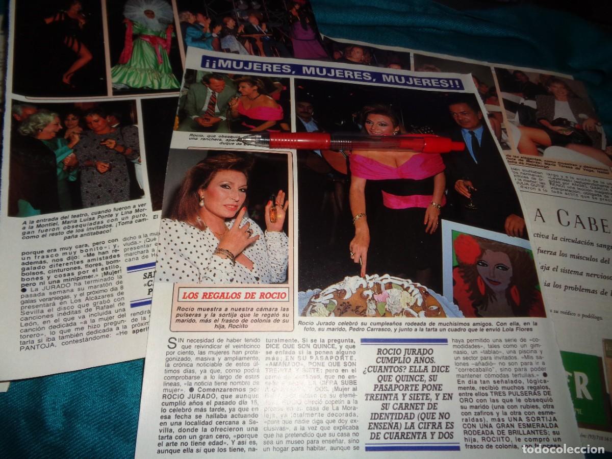 Coleccionismo de Revista Diez Minutos: RECORTE : &iexcl; MUJERES &iexcl; : ROCIO JURADO, SARA MONTIEL, LINA MORGAN. DIEZ MINUTOS, OCTBRE 1988