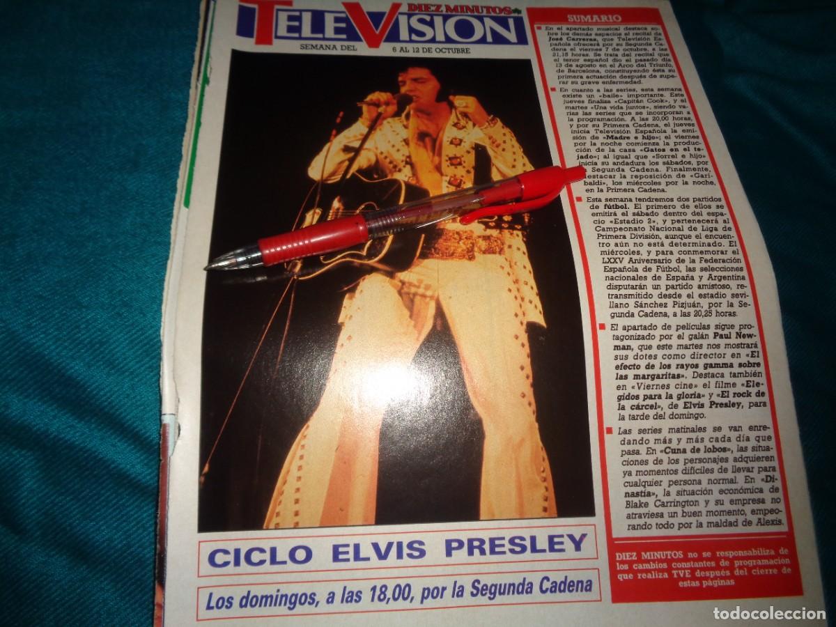 Coleccionismo de Revista Diez Minutos: RECORTE : ELVIS PRESLEY. DIEZ MINUTOS, OCTBRE 1988
