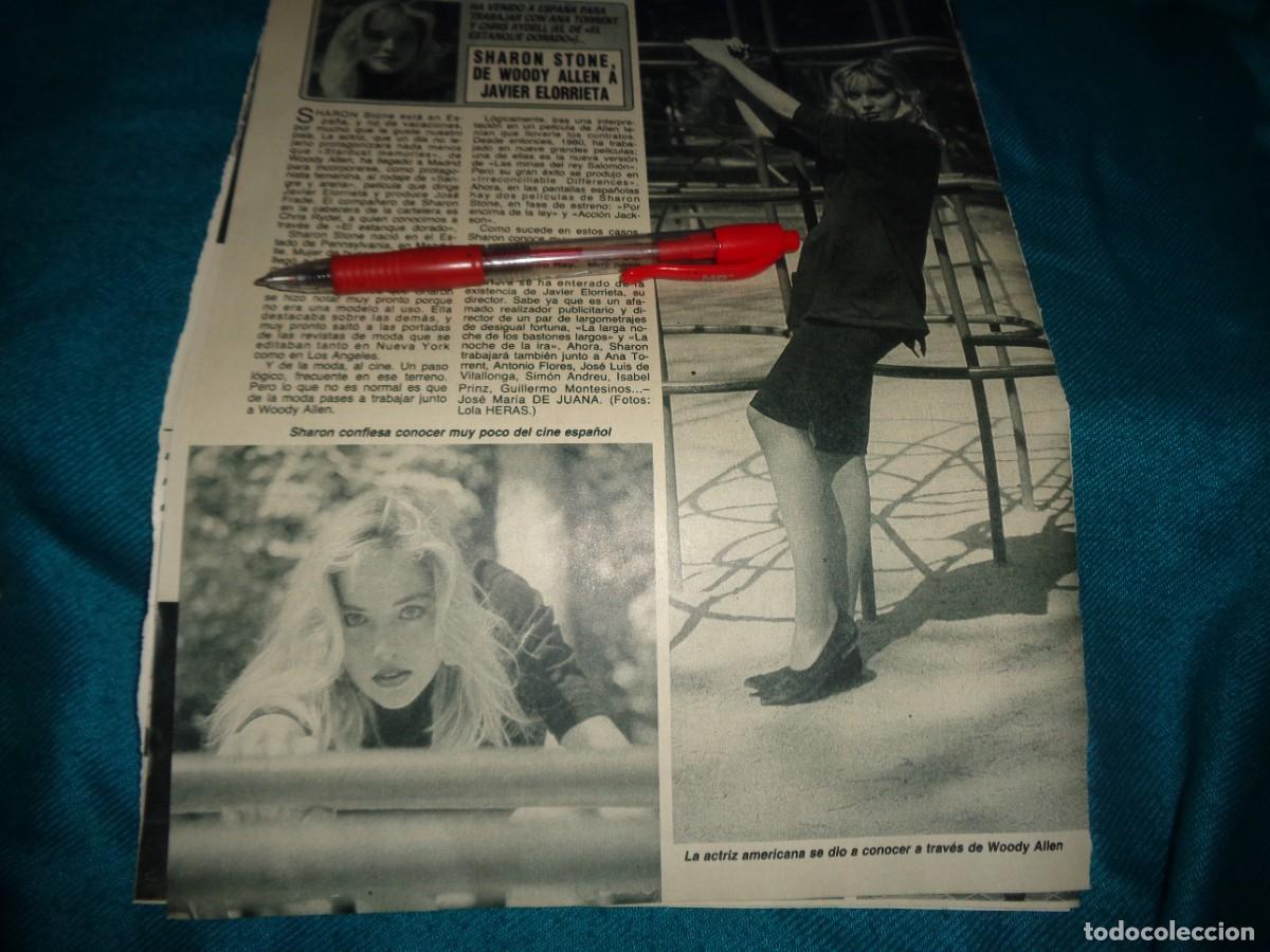 Coleccionismo de Revista Diez Minutos: RECORTE : SHARON STONE, EN ESPA&Ntilde;A. DIEZ MINUTOS, OCTBRE 1988