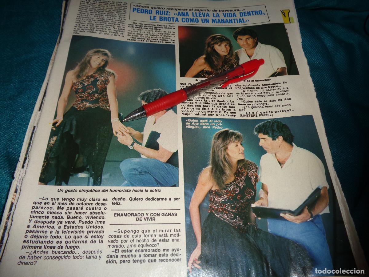 Coleccionismo de Revista Diez Minutos: RECORTE : ANA OBREGON CON PEDRO RUIZ. DIEZ MINUTOS, SEPTBRE 1986