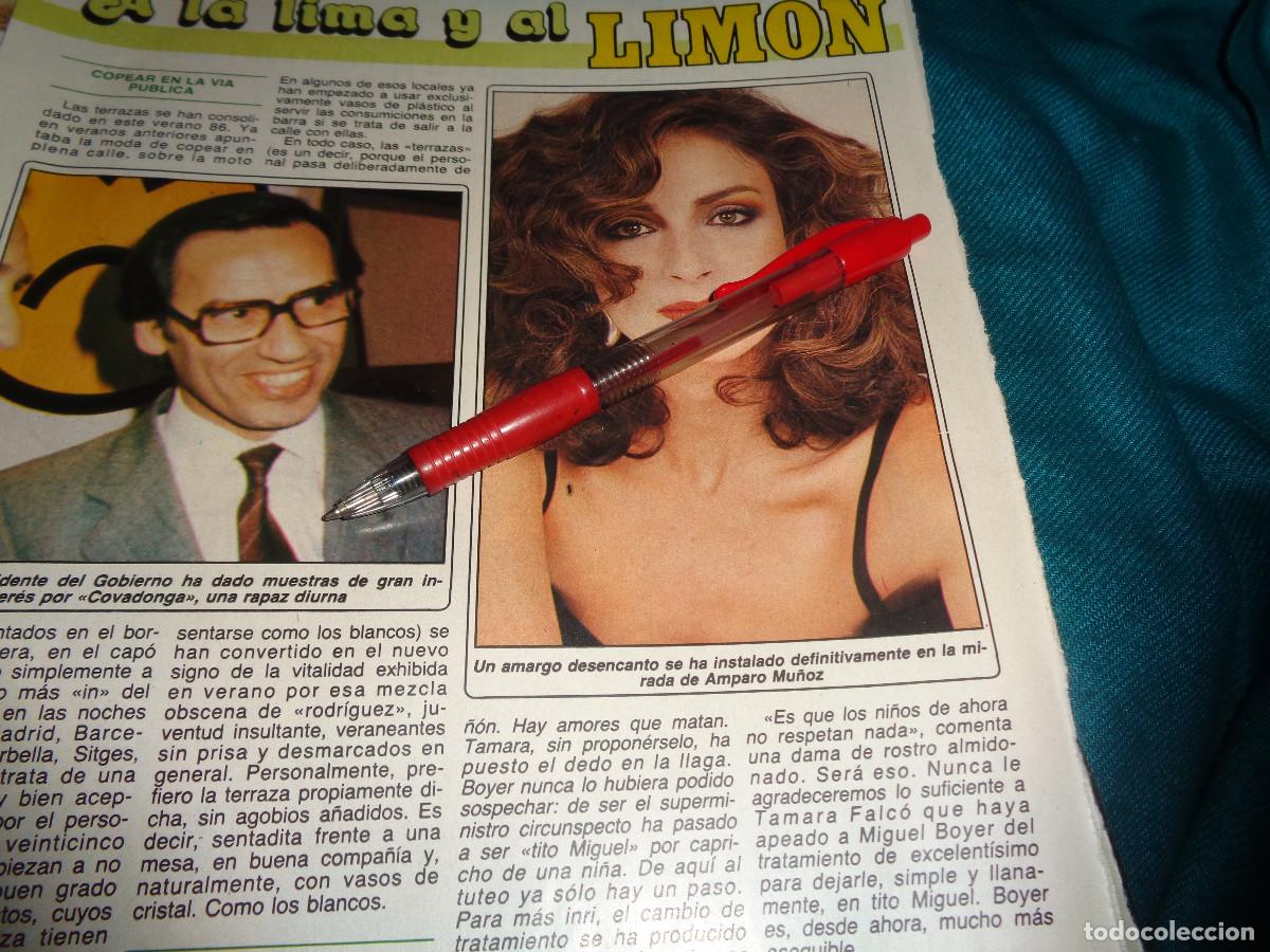 Coleccionismo de Revista Diez Minutos: RECORTE : AMPARO MU&Ntilde;OZ. DIEZ MINUTOS, SEPTBRE 1986