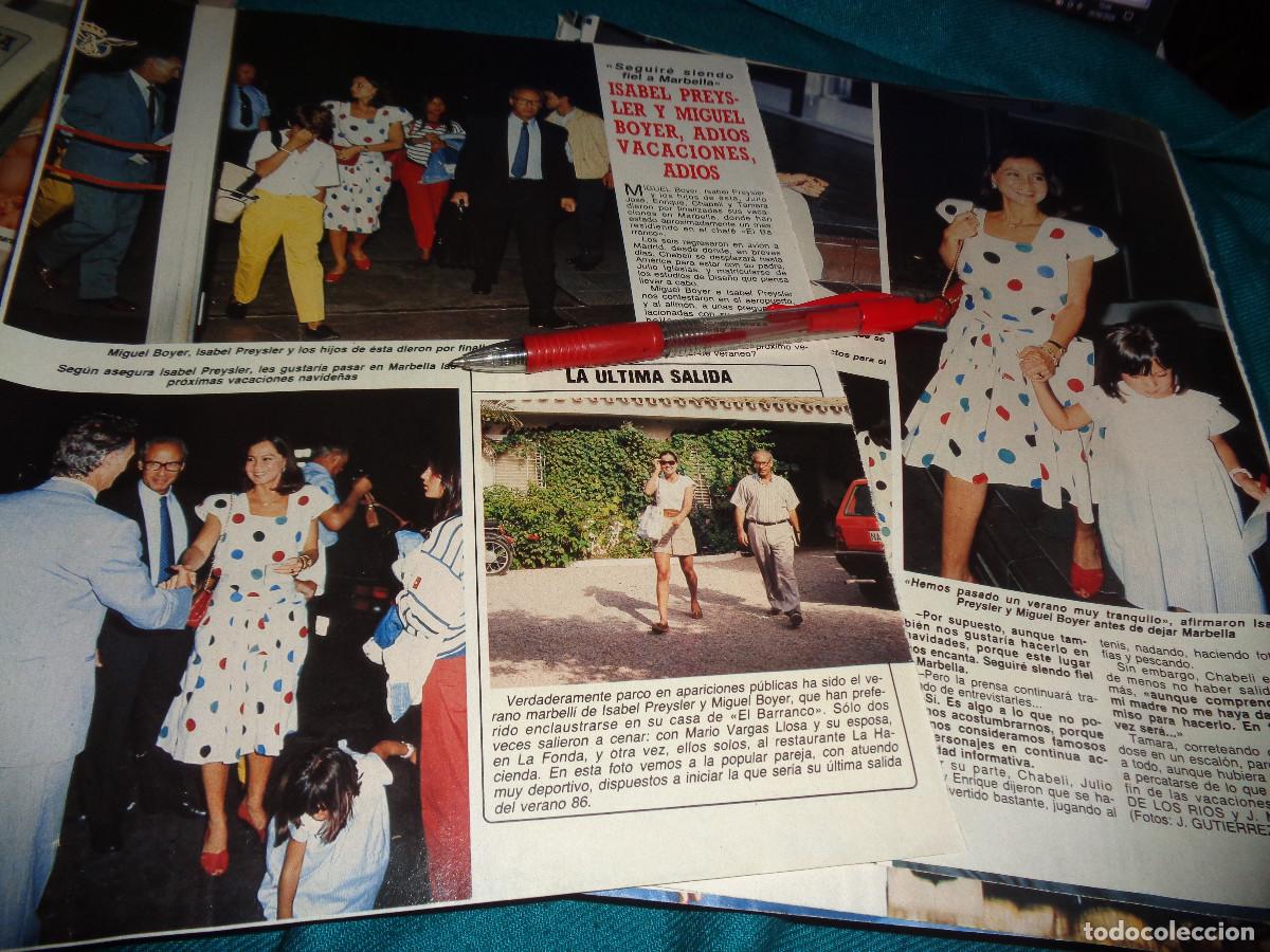 Coleccionismo de Revista Diez Minutos: RECORTE : ISABEL PRESLEY Y BOYER, FIN DE VACACIONES . DIEZ MINUTOS, SEPTBRE 1986